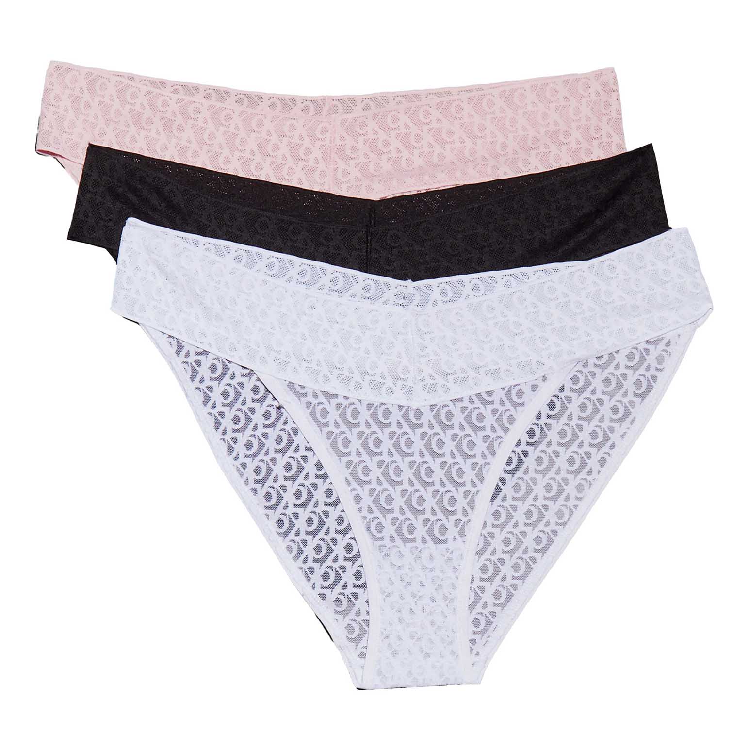Calvin Klein Microfiber Stretch With Lace Low Rise Bikini 3Pk